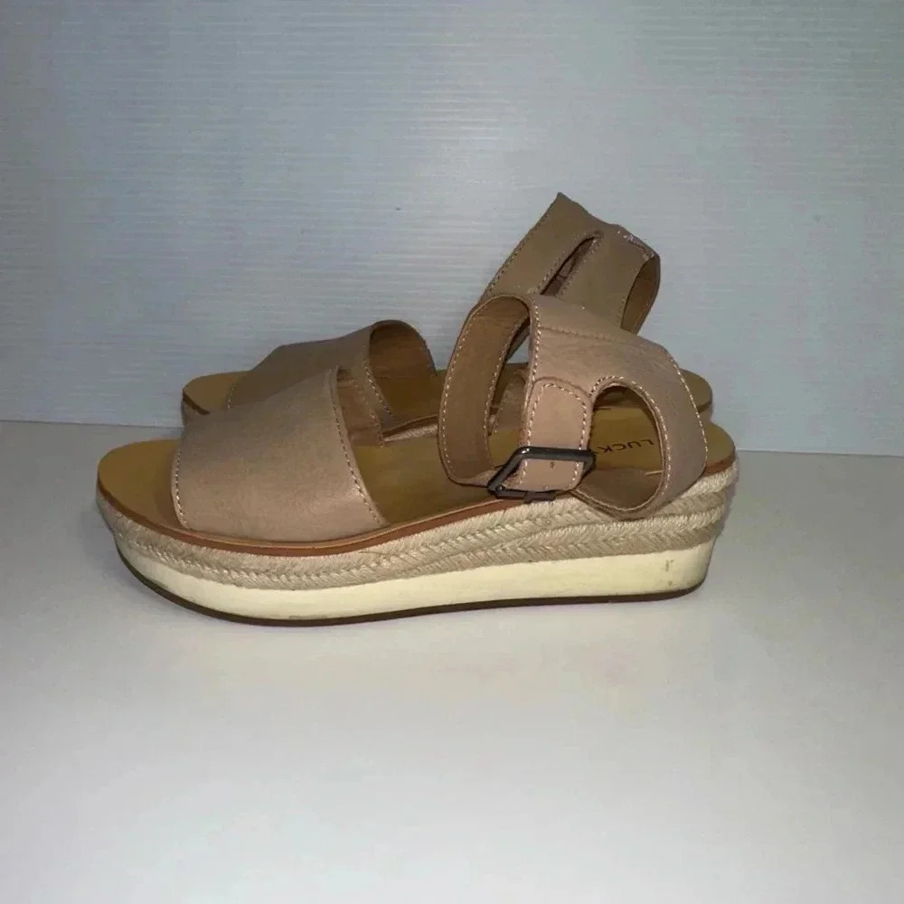Women's Lucky Brand Sandals, Beige, Size 8.5 - Picture 3 of 11